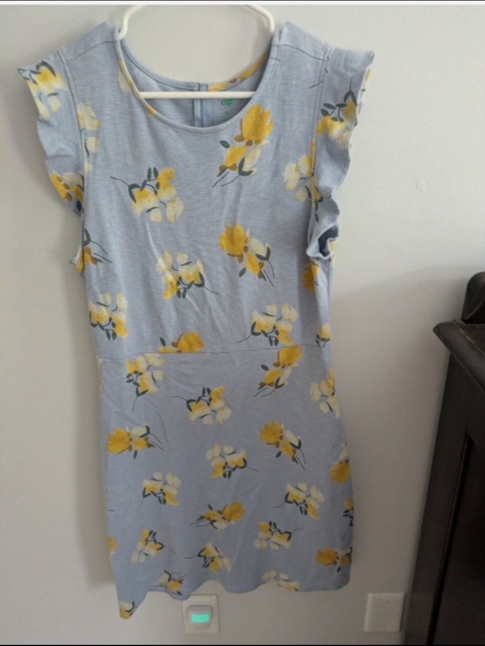 Retro Midi Dress Size 16 Yellow Floral Print Ruffle Sleeves Cottagecore Brunch